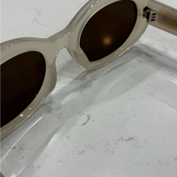 Celine Beige Oval Sunglasses - Picture 2 of 7